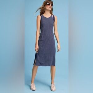 Michael Stars Anthropologie Navy and White Striped‎ Lined Tee L